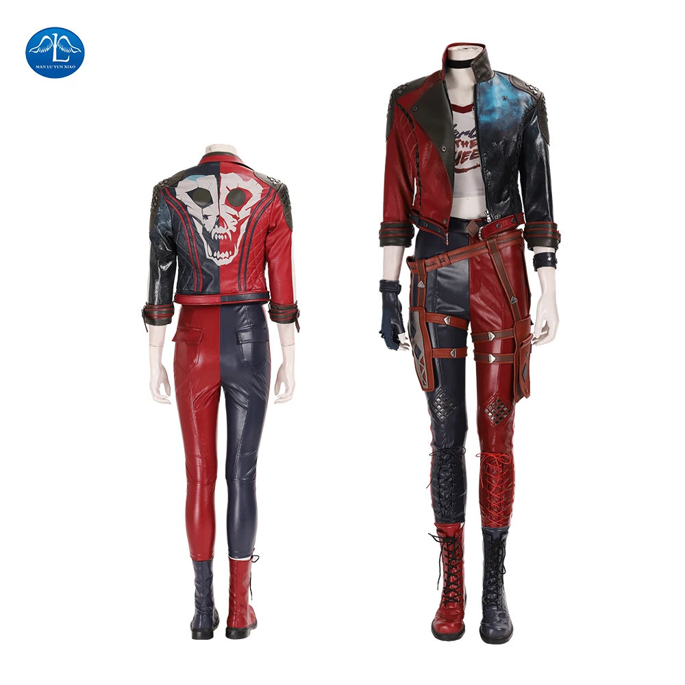 Female Joker Cosplay Harley Costume Faux Leather Outfit Women Leather Jacket Halloween Fancy Dress Any Size
Female Joker Cosplay Harley Costume Faux Leather Outfit Women Leather Jacket Halloween Fancy Dress Any Size