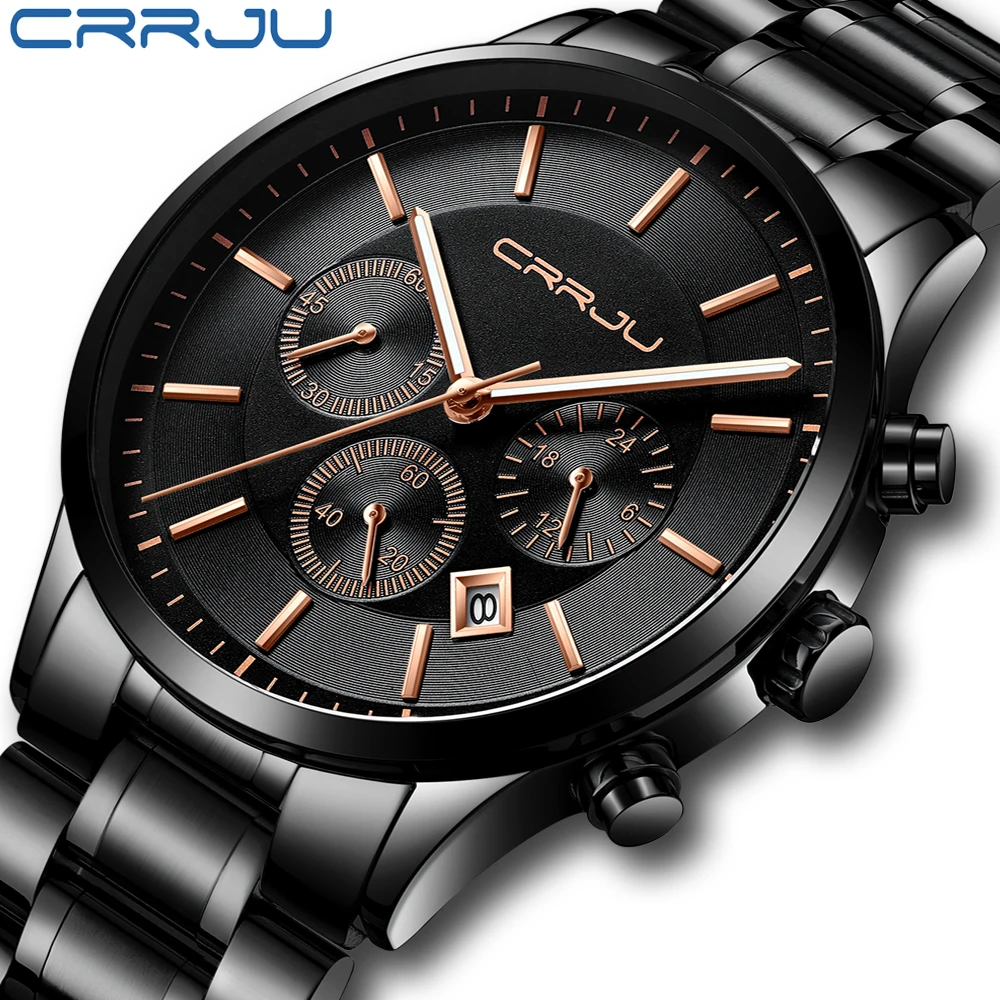 2021 Top Brand CRRJU Fashion Sports Men Watch Luxury Stainless Steel Wrist Watch Chronograph Waterproof Relogio Masculino
2021 Top Brand CRRJU Fashion Sports Men Watch Luxury Stainless Steel Wrist Watch Chronograph Waterproof Relogio Masculino