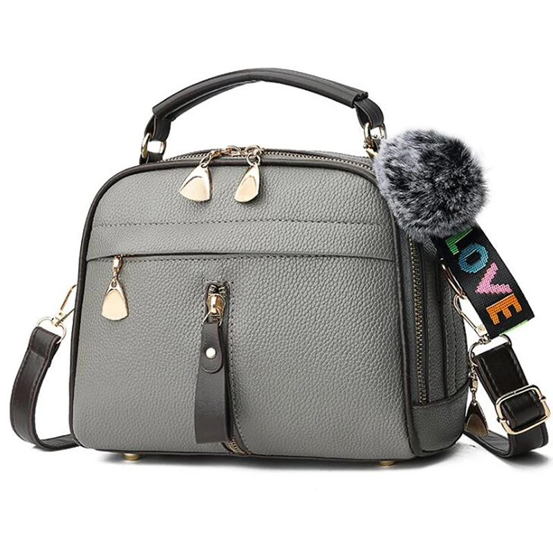 PU Leather Women HandBags 2021 Messenger Bag Fur Ball Crossbody Flap Bags Female Shoulder Bag Solid Color Handbags
PU Leather Women HandBags 2021 Messenger Bag Fur Ball Crossbody Flap Bags Female Shoulder Bag Solid Color Handbags