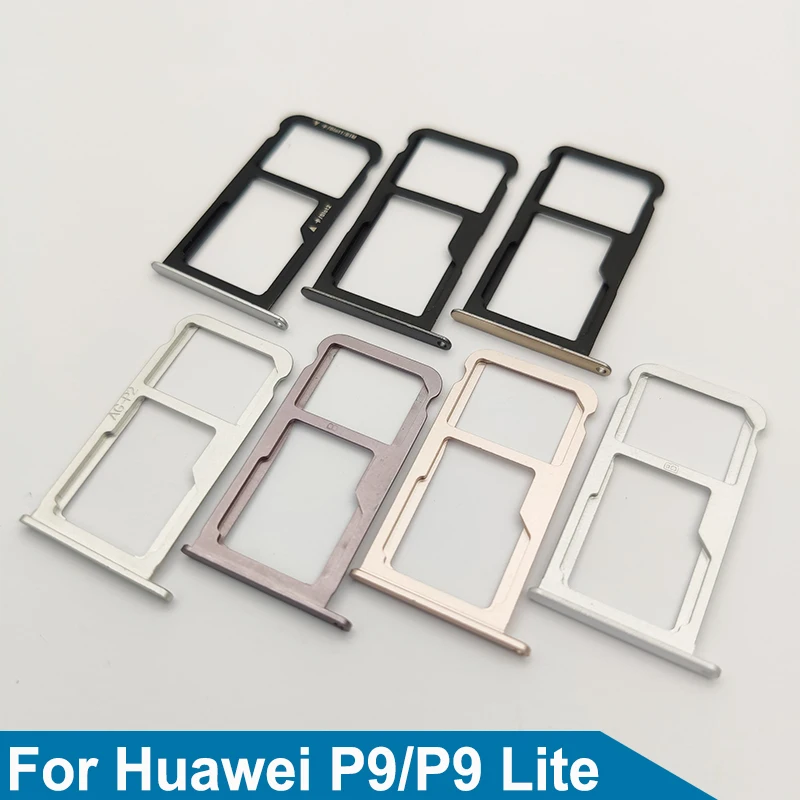 

Aocarmo SD MicroSD Holder Nano Sim Card Tray Slot For Huawei P9 EVA-AL00 P9 Lite Replacement Part