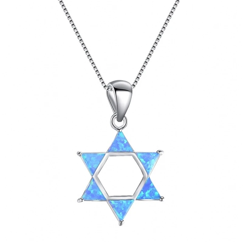 Women Pendants Hexagram Blue Opal Necklaces Star Birthday Gift For Girl Chain On The Neck Jewelry Accessories
Women Pendants Hexagram Blue Opal Necklaces Star Birthday Gift For Girl Chain On The Neck Jewelry Accessories