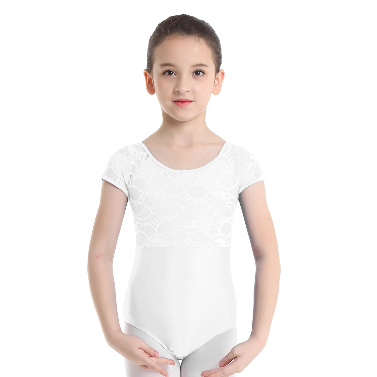 Kids Girls Short Sleeves Cotton Ballet Dance Gymnastics Bodysuit Floral Lace Cutout Back Leotard Jumpsuit Ballroom Competition
Kids Girls Short Sleeves Cotton Ballet Dance Gymnastics Bodysuit Floral Lace Cutout Back Leotard Jumpsuit Ballroom Competition