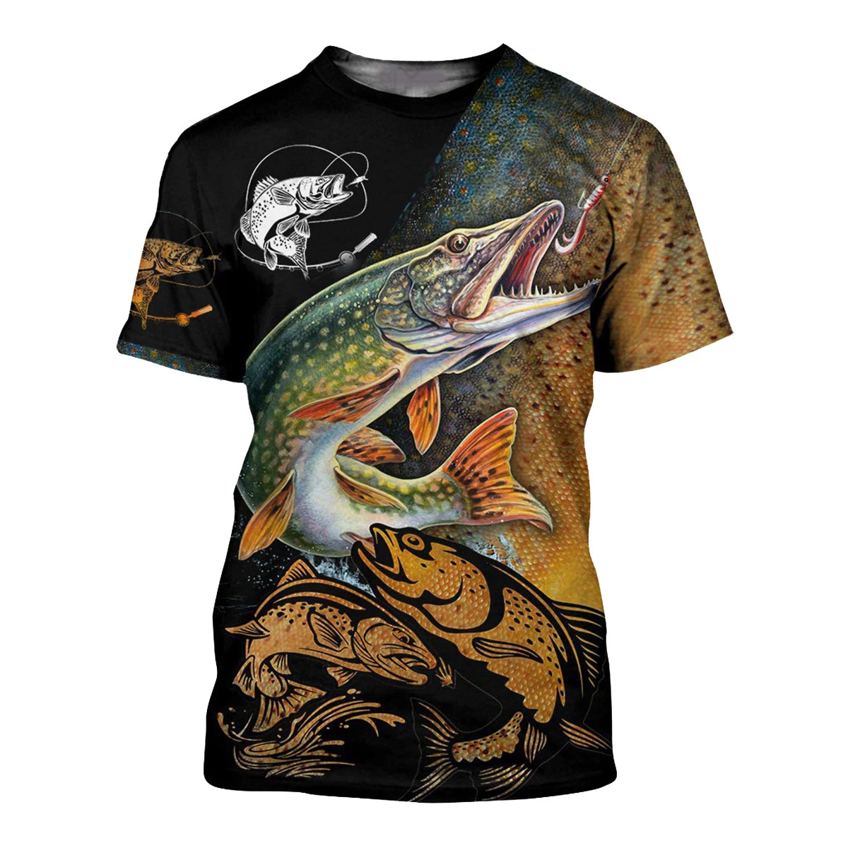 2021 new fashion trend Harajuku men's clothing fish digital printing 3D casual short-sleeved fishing men's T-shirt
2021 new fashion trend Harajuku men's clothing fish digital printing 3D casual short-sleeved fishing men's T-shirt