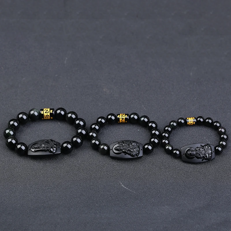 Natural Obsidian Stone Jade Bracelets Patron saint Bracelets Hand String Bangles Lover's Fine Jade Stone Jewerly
Natural Obsidian Stone Jade Bracelets Patron saint Bracelets Hand String Bangles Lover's Fine Jade Stone Jewerly