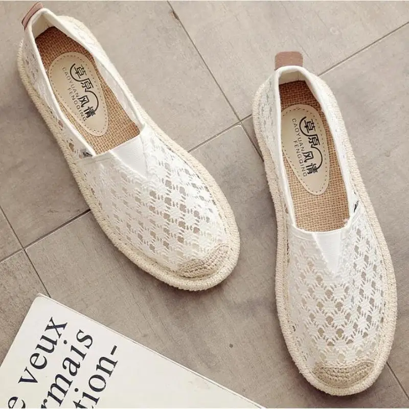 2019 Summer New Lace Flat Shoes Women Canvas Fisherman Lazy Loafers Lightweight Breathable Soft Leisure Shoes
2019 Summer New Lace Flat Shoes Women Canvas Fisherman Lazy Loafers Lightweight Breathable Soft Leisure Shoes