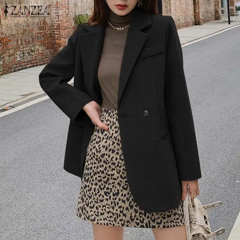 ZANZEA Fashion Women Woolen Blazers Suits Autumn Elegant Lapel Neck Jackets Winter Long Sleeve Solid Coats Casual Office Outwear
ZANZEA Fashion Women Woolen Blazers Suits Autumn Elegant Lapel Neck Jackets Winter Long Sleeve Solid Coats Casual Office Outwear