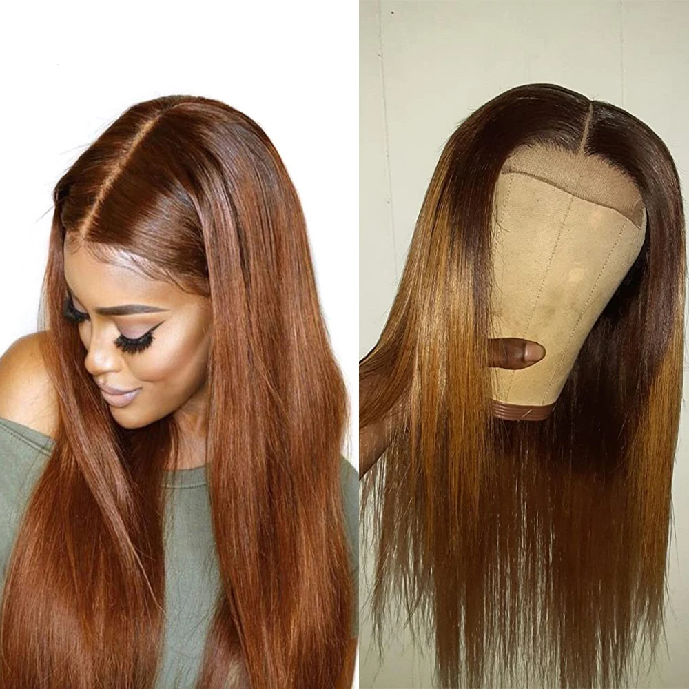 Straight T Lace Closure Human Hair Wigs For Women Straight Brown Color 4X1 T Part Lace Wig Pre Plucked Brazillian Remy Hair
Straight T Lace Closure Human Hair Wigs For Women Straight Brown Color 4X1 T Part Lace Wig Pre Plucked Brazillian Remy Hair