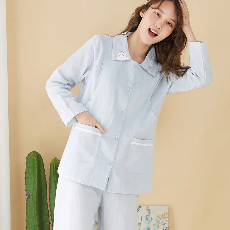 Moon clothing summer cotton pregnant women breastfeeding pajamas maternity thin feeding post-parto gauze home clothing set
Moon clothing summer cotton pregnant women breastfeeding pajamas maternity thin feeding post-parto gauze home clothing set