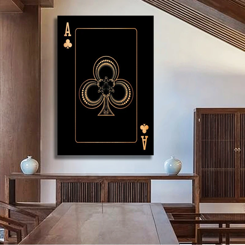 Abstract Gold Silver Ace Playing Cards Canvas Painting on The Wall Poster and Prints Art Picture for Club Bar Home Decor Cuadros
Abstract Gold Silver Ace Playing Cards Canvas Painting on The Wall Poster and Prints Art Picture for Club Bar Home Decor Cuadros