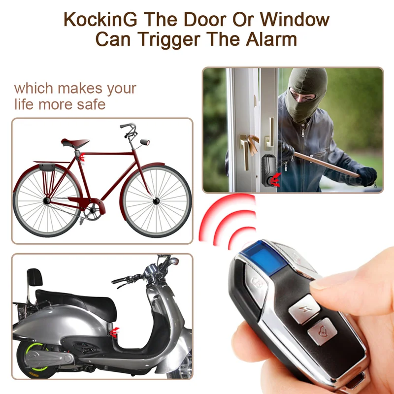 113db Bicycle Security Lock Wireless Anti-Theft Vibration Motorcycle Alerter Bell Alarm with Remote Control Bike Accessories
113db Bicycle Security Lock Wireless Anti-Theft Vibration Motorcycle Alerter Bell Alarm with Remote Control Bike Accessories