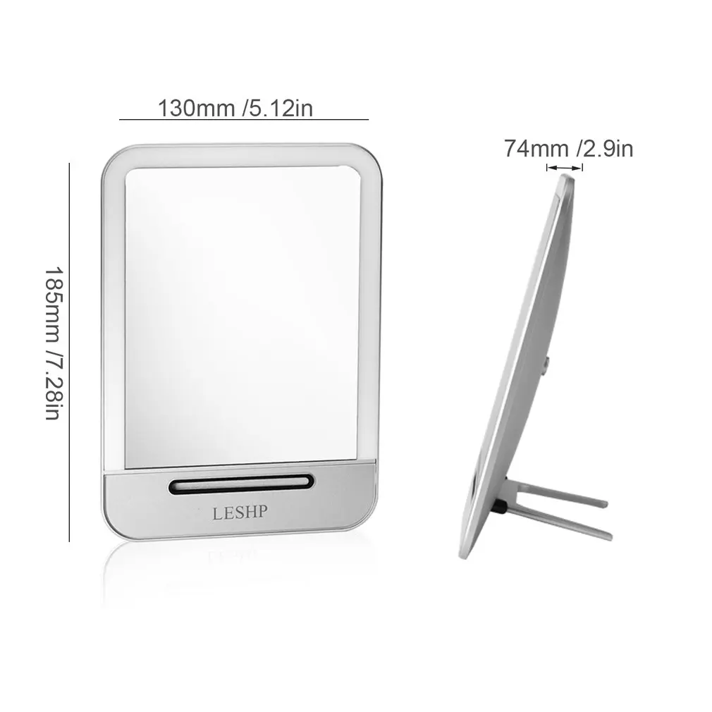 LESHP Portable Energy-saving 29 LED Rechargeable High Brightness Long Life No Radiation 3 Mode Pad LED Cosmetic Mirror
LESHP Portable Energy-saving 29 LED Rechargeable High Brightness Long Life No Radiation 3 Mode Pad LED Cosmetic Mirror