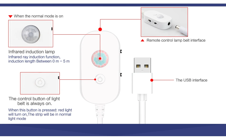 USB Сенсор светильник полоски RGB 5V Водонепроницаемый номер Кухня ТВ Подсветка