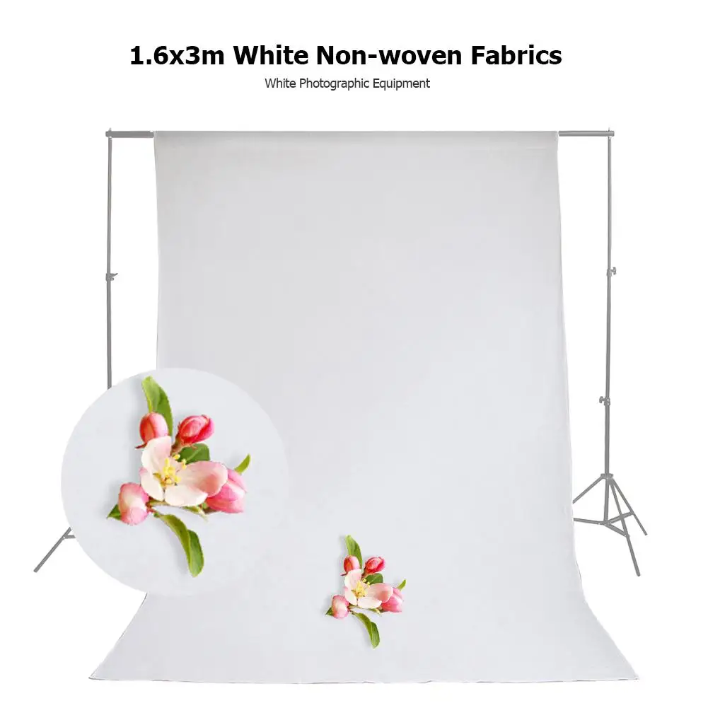1.6x3m White Non-woven Fabrics Cloth Backdrop White Photographic Equipment Photography Studio
1.6x3m White Non-woven Fabrics Cloth Backdrop White Photographic Equipment Photography Studio