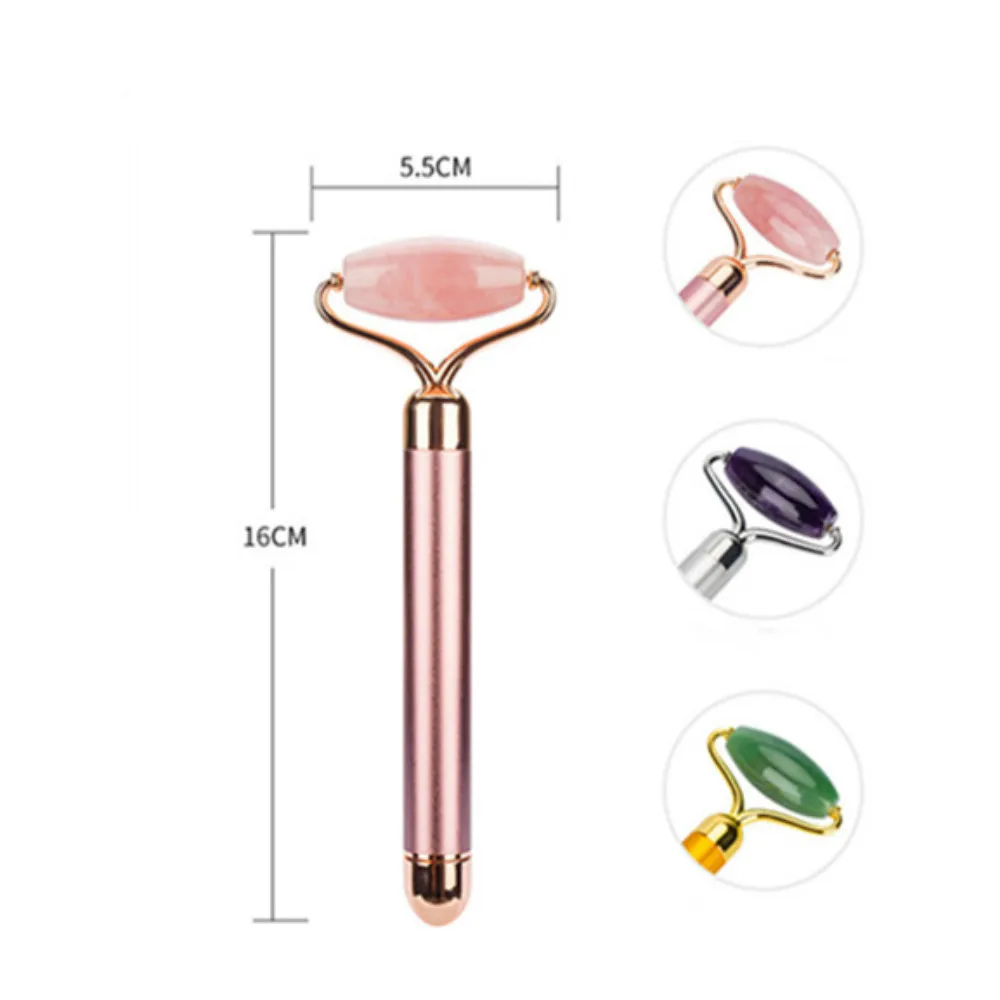 2 In 1 Electric Vibrating Natural Rose Quartz Jade Roller Face Lifting Crystal Jade Stone Facial Roller Beauty Massage Silm Tool
2 In 1 Electric Vibrating Natural Rose Quartz Jade Roller Face Lifting Crystal Jade Stone Facial Roller Beauty Massage Silm Tool