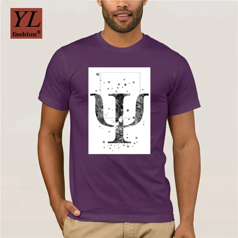 Fashion Psychology T Shirt Symbol Watercolor Psi Letter round neck cool man's T-shirt
Fashion Psychology T Shirt Symbol Watercolor Psi Letter round neck cool man's T-shirt