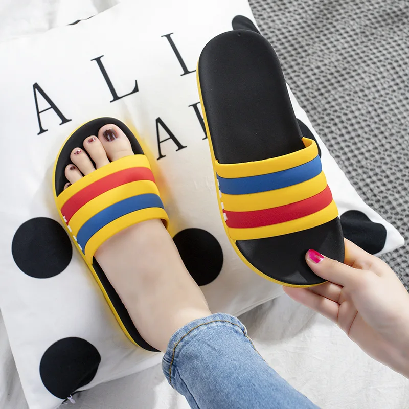 Candy Rainbow Slippers Female Striped Slippers Lovers Slippers Man Mens Shoes Home Slippers House Slippers Men Shoes for Men
Candy Rainbow Slippers Female Striped Slippers Lovers Slippers Man Mens Shoes Home Slippers House Slippers Men Shoes for Men