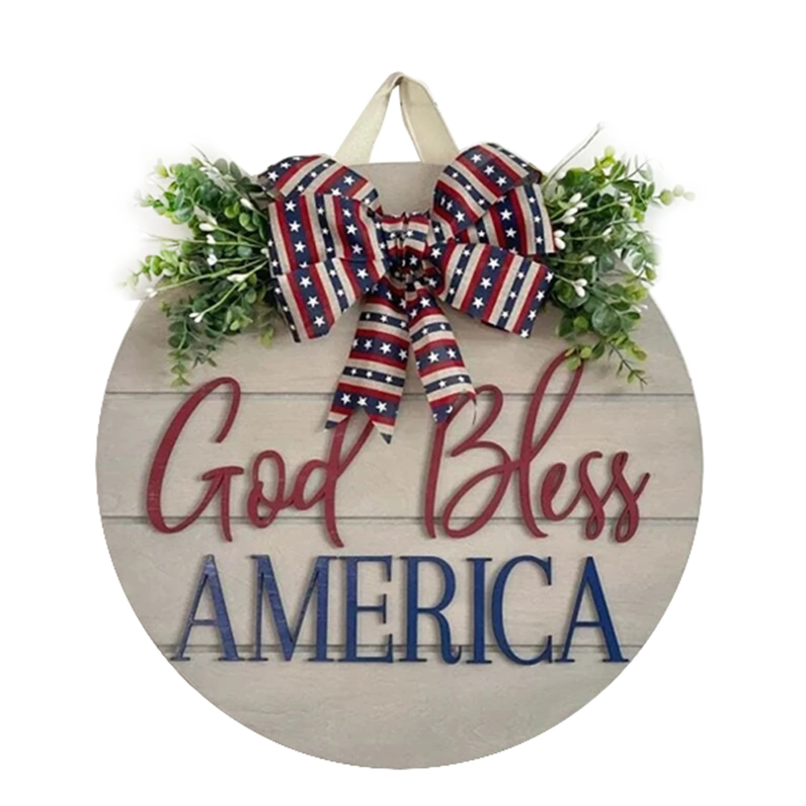 God Bless America Sign Wooden Round hanging Ornament Wall Art for Holiday Supply REME889
God Bless America Sign Wooden Round hanging Ornament Wall Art for Holiday Supply REME889
