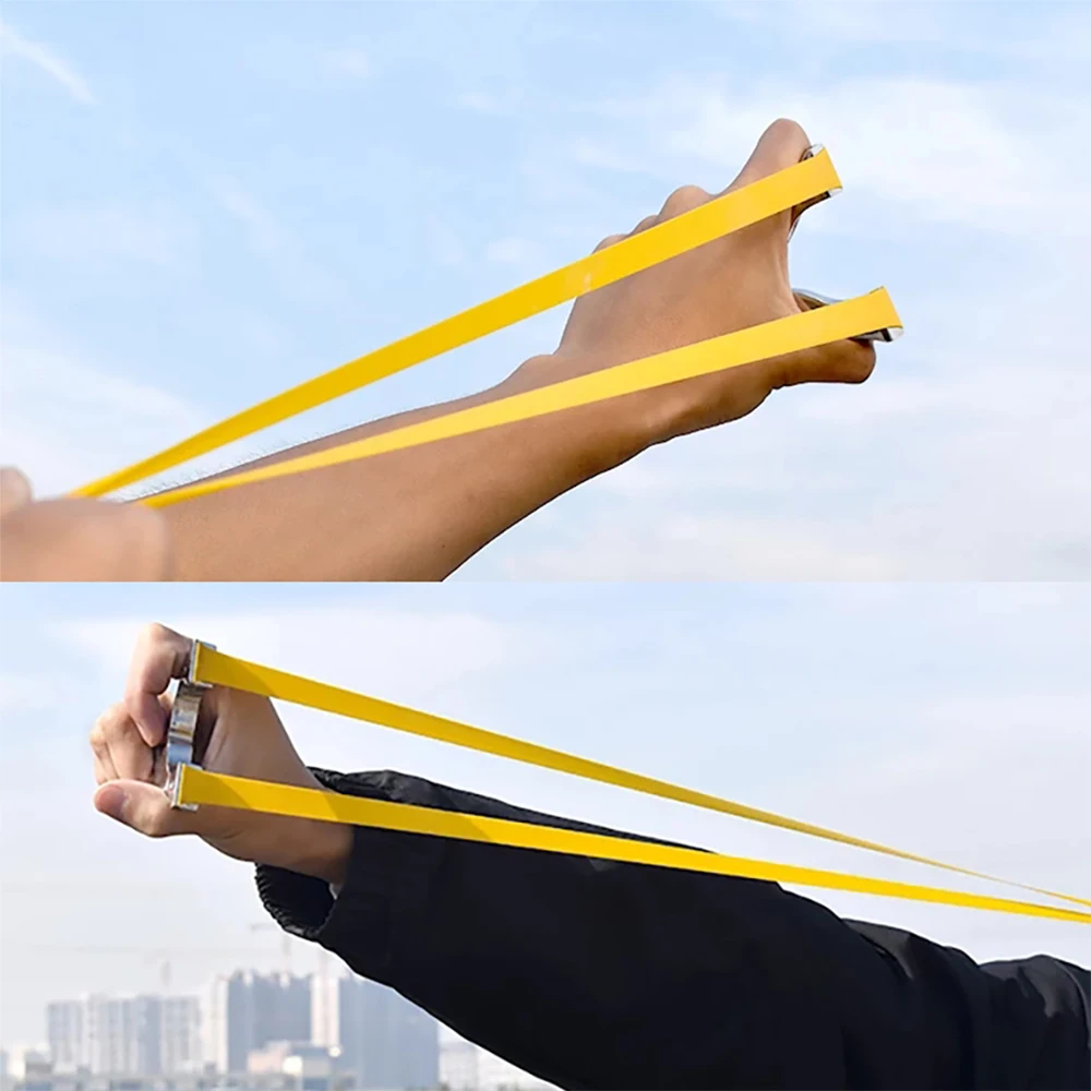 Powerful Stainless Steel Slingshot Shooting Hunting Catapult Shining Surface Sling Shot with Flat Rubber Band for Outdoor Game
Powerful Stainless Steel Slingshot Shooting Hunting Catapult Shining Surface Sling Shot with Flat Rubber Band for Outdoor Game