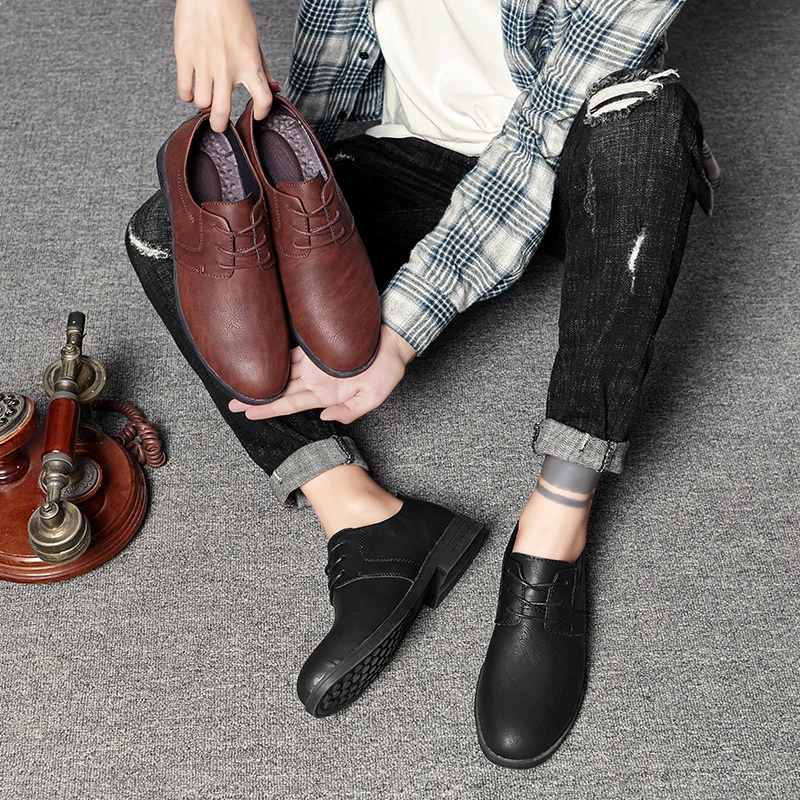 Leather Men oxfords shoes Luxury Brand Fashion Handmade lace up breathable Men Casual Shoes Black Men's Boat Shoes Footwear
Leather Men oxfords shoes Luxury Brand Fashion Handmade lace up breathable Men Casual Shoes Black Men's Boat Shoes Footwear