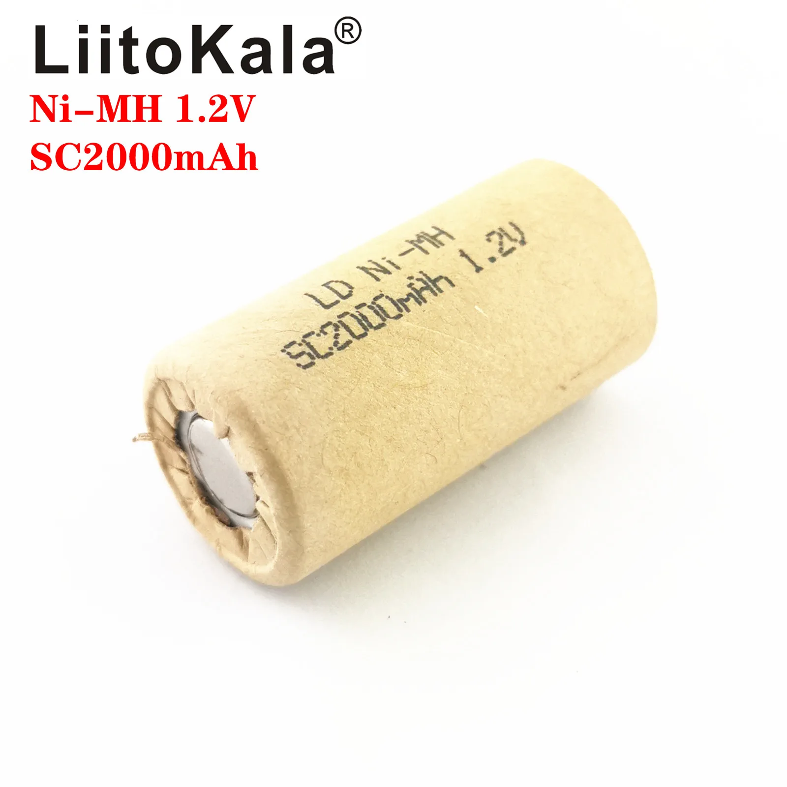 LiitoKala Ni-MH 1.2V SC 2000mAh Ni MH high power tool battery cell discharge rate 10C rechargeable batteries cells 2.0Ah
LiitoKala Ni-MH 1.2V SC 2000mAh Ni MH high power tool battery cell discharge rate 10C rechargeable batteries cells 2.0Ah