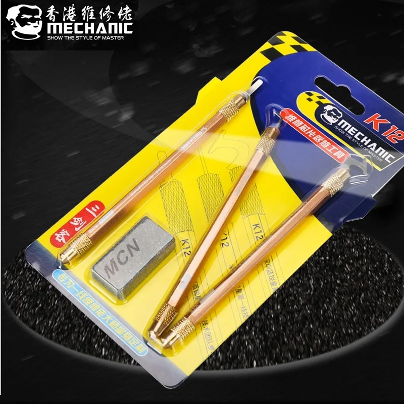 MasterXu MECHANIC K12 Blade Set Chip Repair Tool Remove Glue Big IC CPU Nand Knife Remove for iPhone Motherboard Maintenance
MasterXu MECHANIC K12 Blade Set Chip Repair Tool Remove Glue Big IC CPU Nand Knife Remove for iPhone Motherboard Maintenance