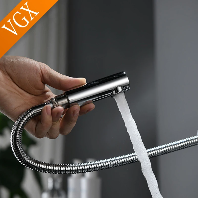 VGX Bathroom Faucets Basin Mixer Sink Pull Out Faucet Gourmet Washbasin Taps Water Tap Hot Cold 360 Tapware Crane Brass Black
VGX Bathroom Faucets Basin Mixer Sink Pull Out Faucet Gourmet Washbasin Taps Water Tap Hot Cold 360 Tapware Crane Brass Black