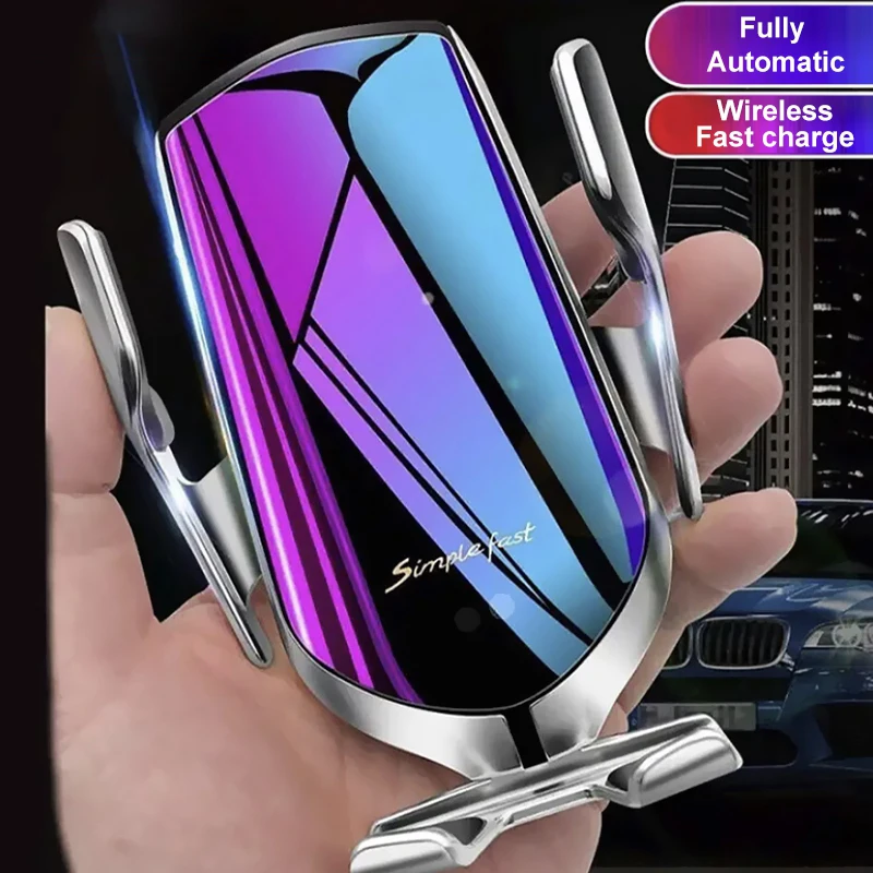 Беспроводное автомобильное зарядное устройство QI для iPhone 8 X XR XS 11 Samsung S10 S9