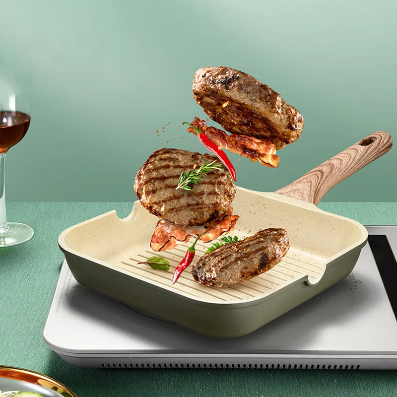 OAPE 24cm Professional Steak Frying Pan Induction Cooker Non-Stick Pot Maifan Stone Cooking Wok Home Breakfast Pancake Omelette 
OAPE 24cm Professional Steak Frying Pan Induction Cooker Non-Stick Pot Maifan Stone Cooking Wok Home Breakfast Pancake Omelette