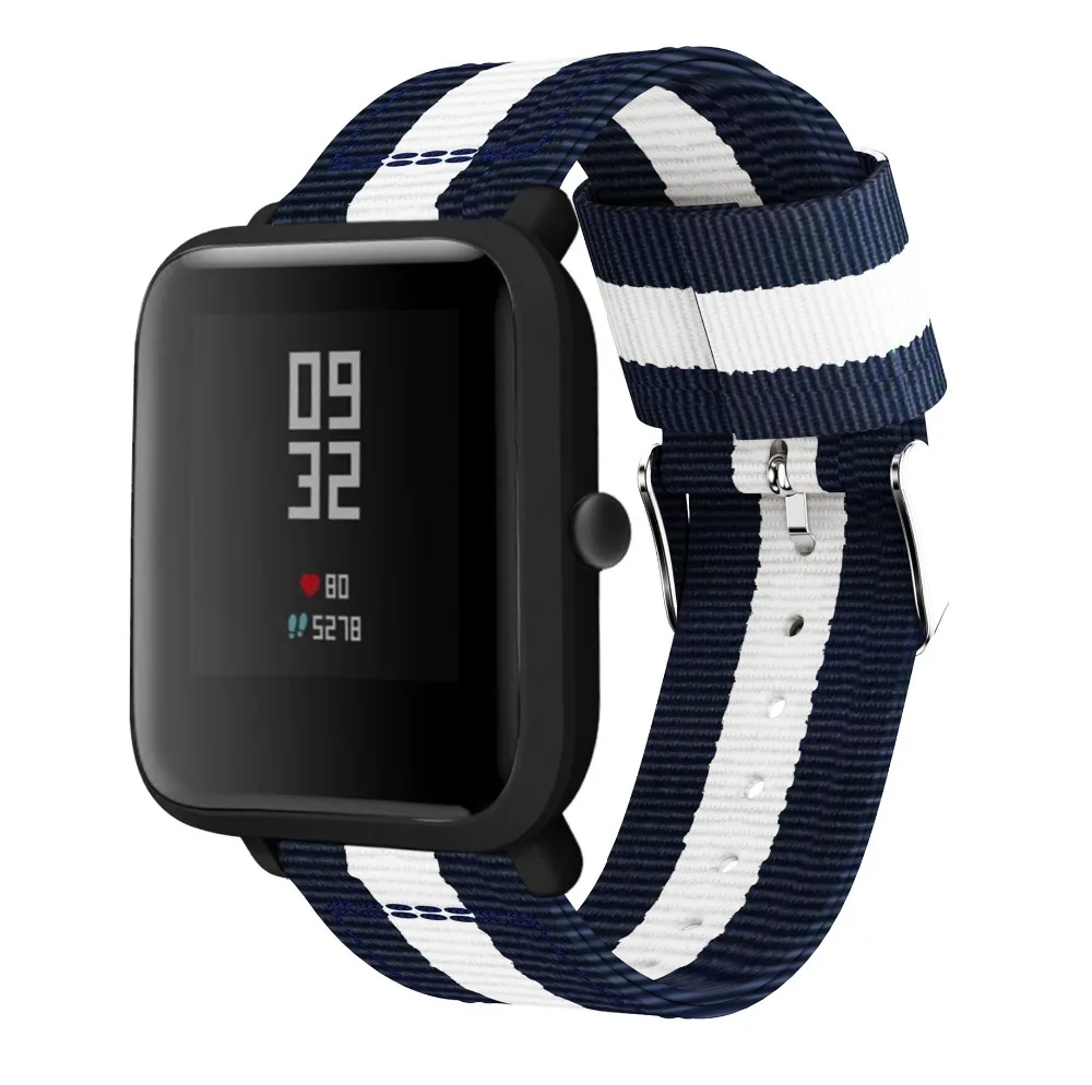 Тканый ремешок для Xiaomi Amazfit GTR 47 мм часов Huami Stratos 3 2 2S pace смарт