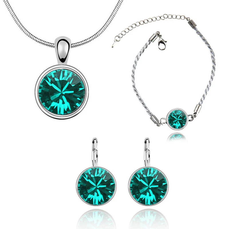 2022 Fashion Jewelry silver Plated Crystal Trendy African Round Crystal Jewelry Sets with necklace earring for women Gifts
2022 Fashion Jewelry silver Plated Crystal Trendy African Round Crystal Jewelry Sets with necklace earring for women Gifts