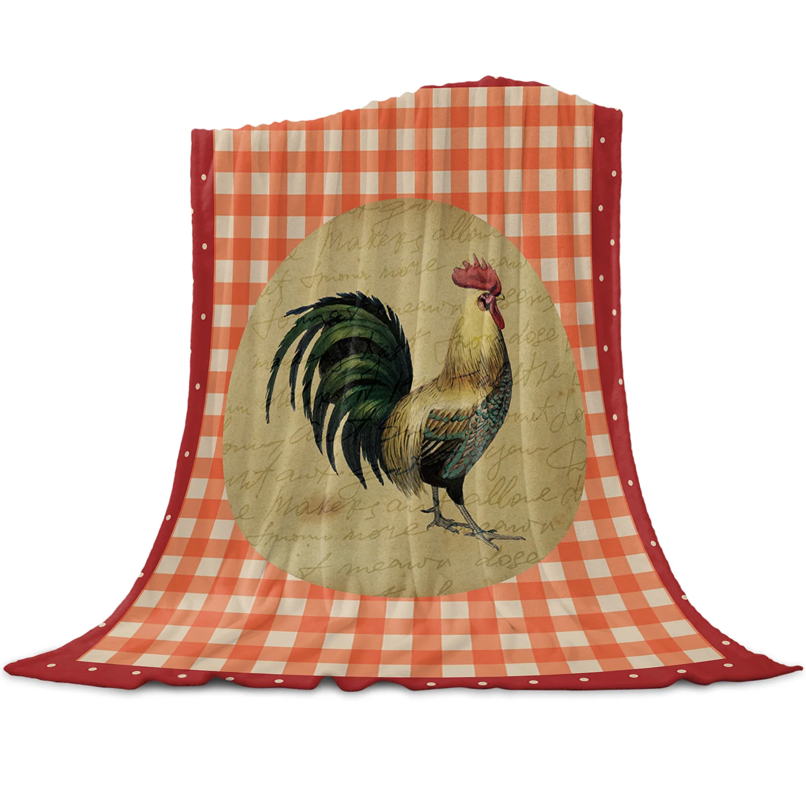 Rooster Retro Polka Dot Plaid Flannel Blanket for Sofa Microfiber Throw Bedspread Blanket Cover for Bed
Rooster Retro Polka Dot Plaid Flannel Blanket for Sofa Microfiber Throw Bedspread Blanket Cover for Bed