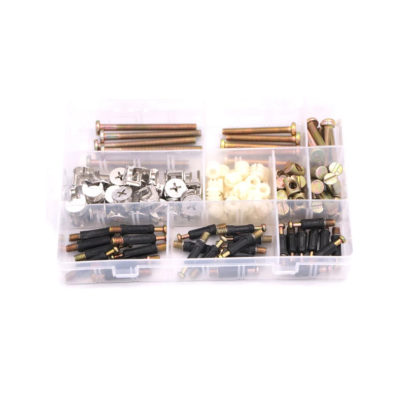 125pcs furniture three in one connector set boxed combination screw set slotted hammer nut
125pcs furniture three in one connector set boxed combination screw set slotted hammer nut