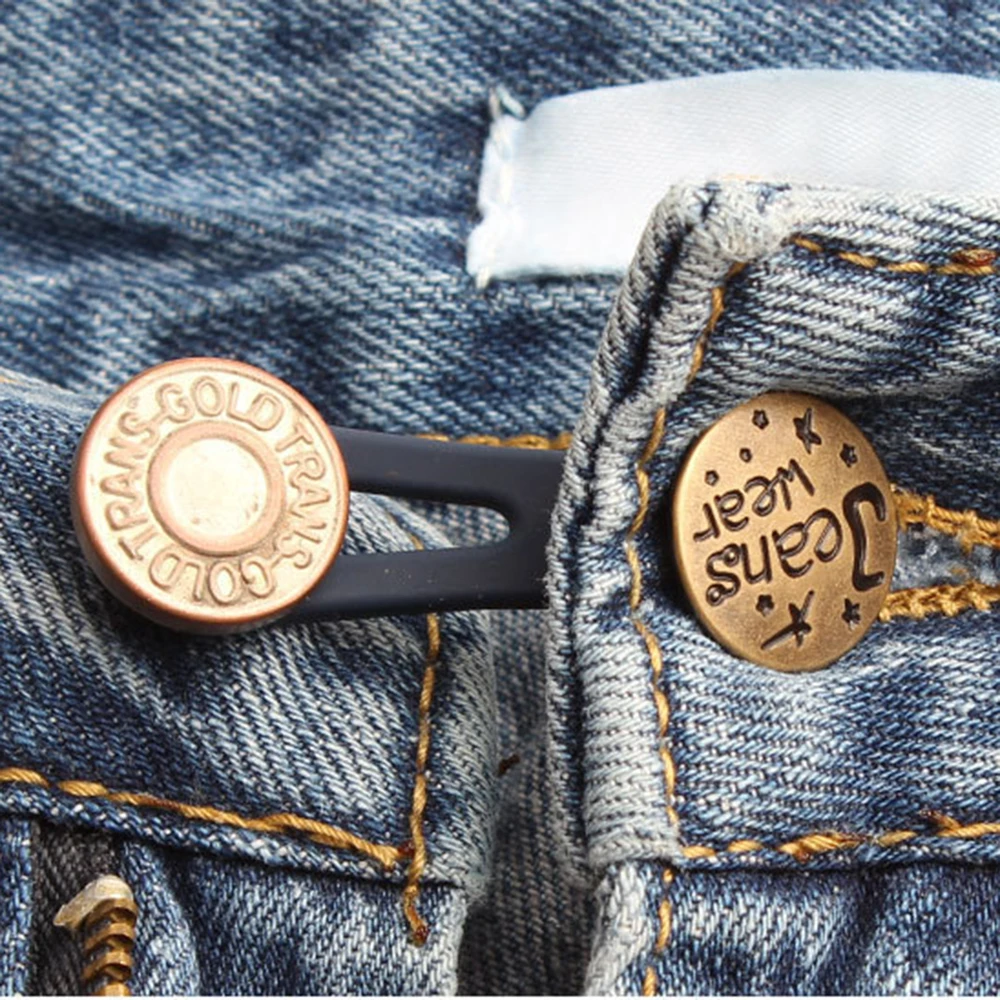 5pcs Free Sewing Buttons Adjustable Disassembly Retractable Jeans Waist Button Metal Extended Buckles Pant Waistband Expander
5pcs Free Sewing Buttons Adjustable Disassembly Retractable Jeans Waist Button Metal Extended Buckles Pant Waistband Expander