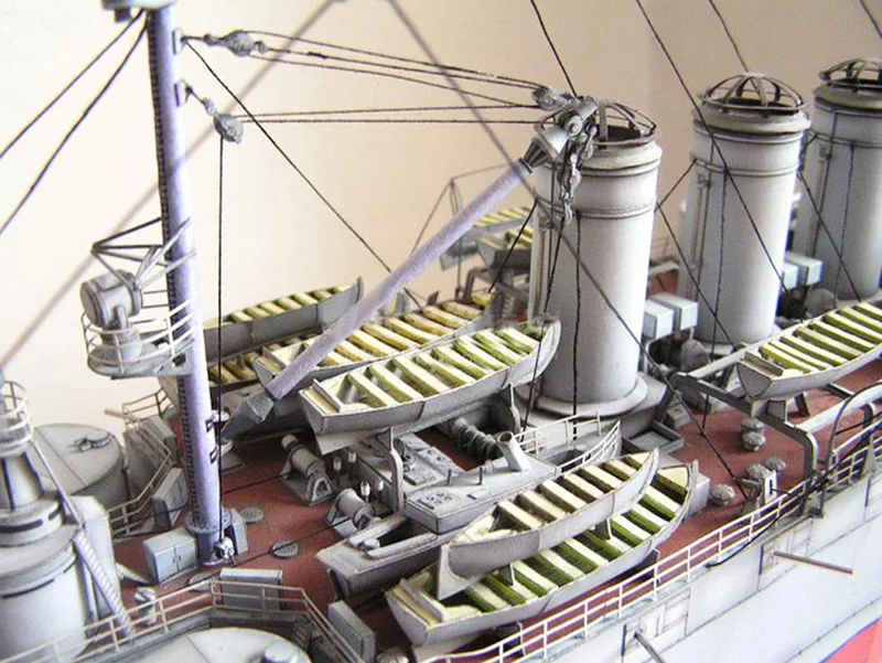 1:200 paper model Tsarist Rurik armored cruiser warship model handmade DIY
1:200 paper model Tsarist Rurik armored cruiser warship model handmade DIY