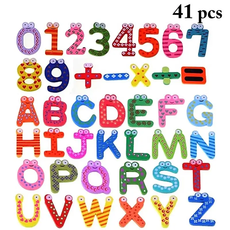 41PCS Creative 3D Fridge Magnet Wooden Alphabet Number Magnetic Letter Educational Magnet Child Present Home Decoration
41PCS Creative 3D Fridge Magnet Wooden Alphabet Number Magnetic Letter Educational Magnet Child Present Home Decoration