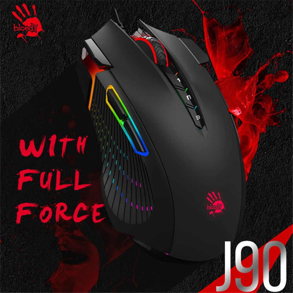 For A4TECH J90 USB 5000CPI Wired RGB Backlight 7 Button Mouse Optical Gaming Mice activation version
For A4TECH J90 USB 5000CPI Wired RGB Backlight 7 Button Mouse Optical Gaming Mice activation version