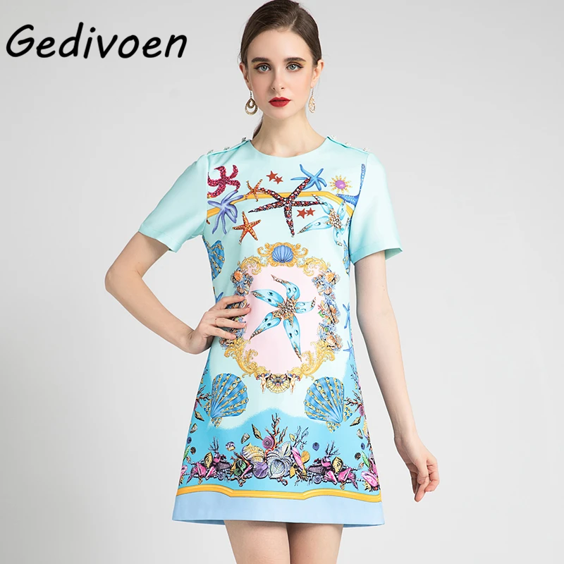 Gedivoen Runway Designer 2022 Spring Summer Fashion Short Dress Women's Short Sleeve O-Neck Print Crystal Diamond Luxury Dresses
Gedivoen Runway Designer 2022 Spring Summer Fashion Short Dress Women's Short Sleeve O-Neck Print Crystal Diamond Luxury Dresses
