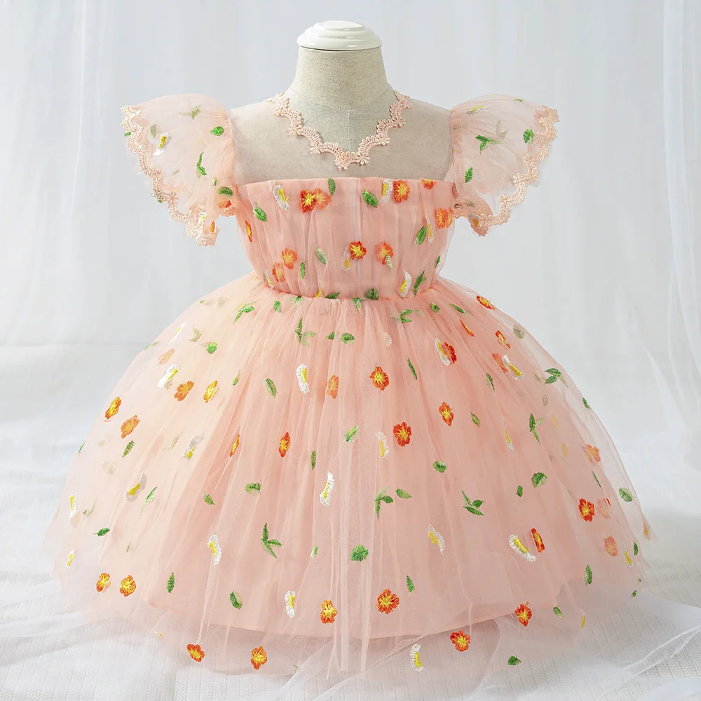 Платье для девочек, кружевное, Тюлевое, для крещения, на 1 год, день рождения, бисерная аппликация
Платье для девочек, кружевное, Тюлевое, для крещения, на 1 год, день рождения, бисерная аппликация