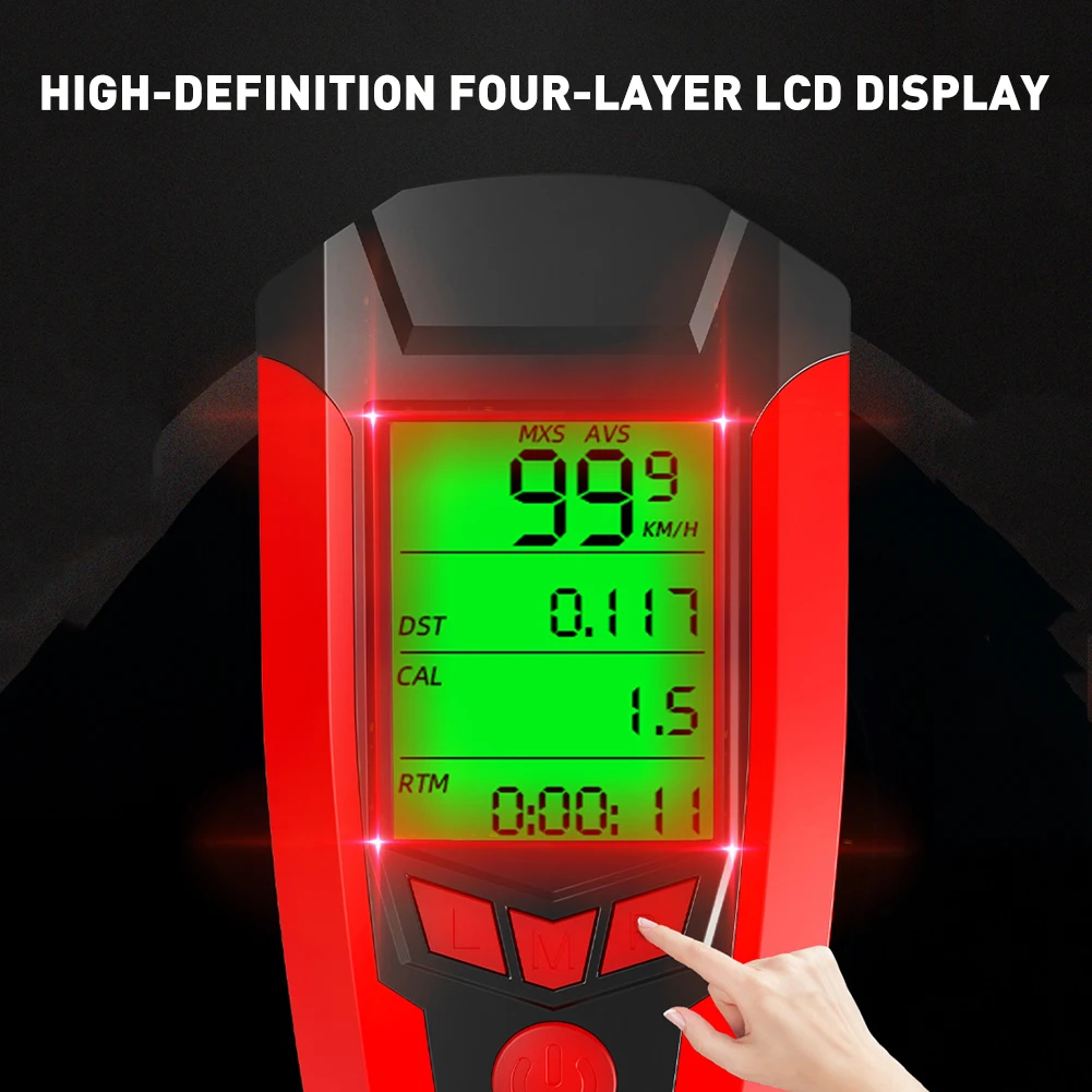 LED Bicycle Bell Lights MTB Road Bike Computer Bicycle Headlight 130dB Horn LCD Display Speedometer Rechargeable Front Light
LED Bicycle Bell Lights MTB Road Bike Computer Bicycle Headlight 130dB Horn LCD Display Speedometer Rechargeable Front Light