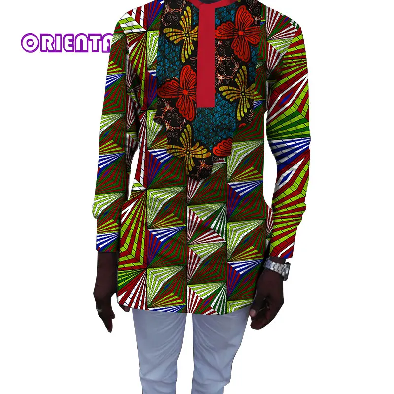 Men African Clothes Long Sleeve Shirt Bazin Riche Tops Casual African Print Patchwork Shirt Traditional African Clothing WYN518 
Men African Clothes Long Sleeve Shirt Bazin Riche Tops Casual African Print Patchwork Shirt Traditional African Clothing WYN518