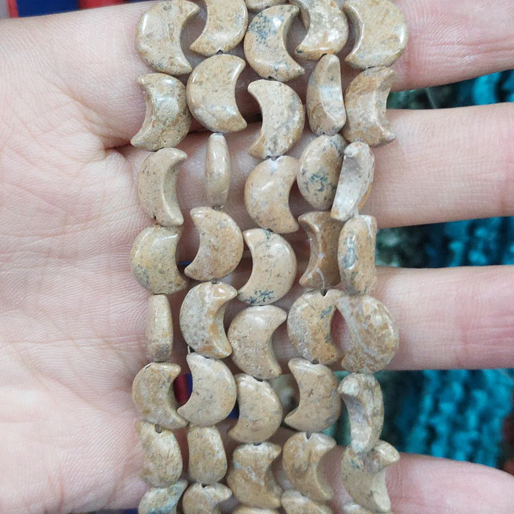 Natural Stone Crystal Sandstone Beaded Jewelry Making 6*8mm Crescent Moon Loose Beads for Women DIY Bracelet Necklace Parts 15''
Natural Stone Crystal Sandstone Beaded Jewelry Making 6*8mm Crescent Moon Loose Beads for Women DIY Bracelet Necklace Parts 15''