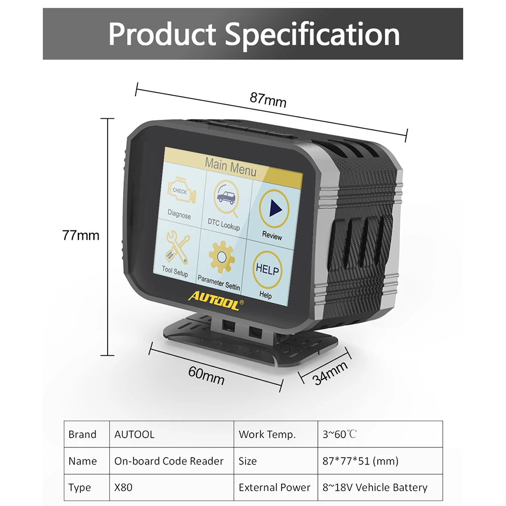ALLOYSEED AUTOOL X80 OBD 2 II HUD Head-Up Display OBDII Speedometer Overspeed Warning Alarm OBD2 Scanner Auto Diagnostic Tool 
ALLOYSEED AUTOOL X80 OBD 2 II HUD Head-Up Display OBDII Speedometer Overspeed Warning Alarm OBD2 Scanner Auto Diagnostic Tool