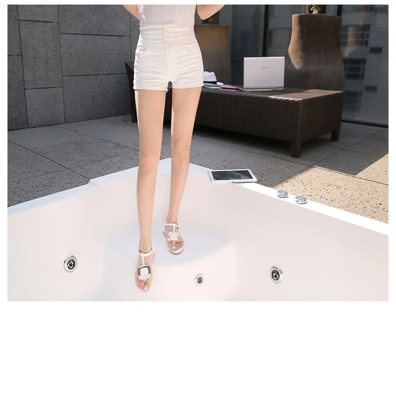 GOOHOJIO 2021 Summer New High Waist Skinny Denim Shorts Sexy Thin Elasticity Beach Shorts Ladies Fashion Vacation Female Shorts
GOOHOJIO 2021 Summer New High Waist Skinny Denim Shorts Sexy Thin Elasticity Beach Shorts Ladies Fashion Vacation Female Shorts