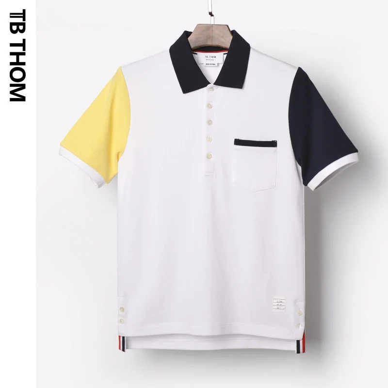 THOM TB men's contrast color short sleeve polo shirts with pocket panelled smart casual summer polo shirts men cotton tees
THOM TB men's contrast color short sleeve polo shirts with pocket panelled smart casual summer polo shirts men cotton tees