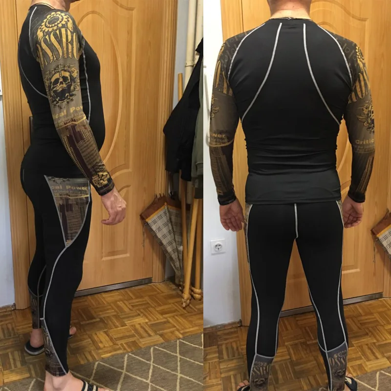 Winter men's thermal underwear home suit tights with pattern compression tattoo pants fitness running sweatshirt
Winter men's thermal underwear home suit tights with pattern compression tattoo pants fitness running sweatshirt