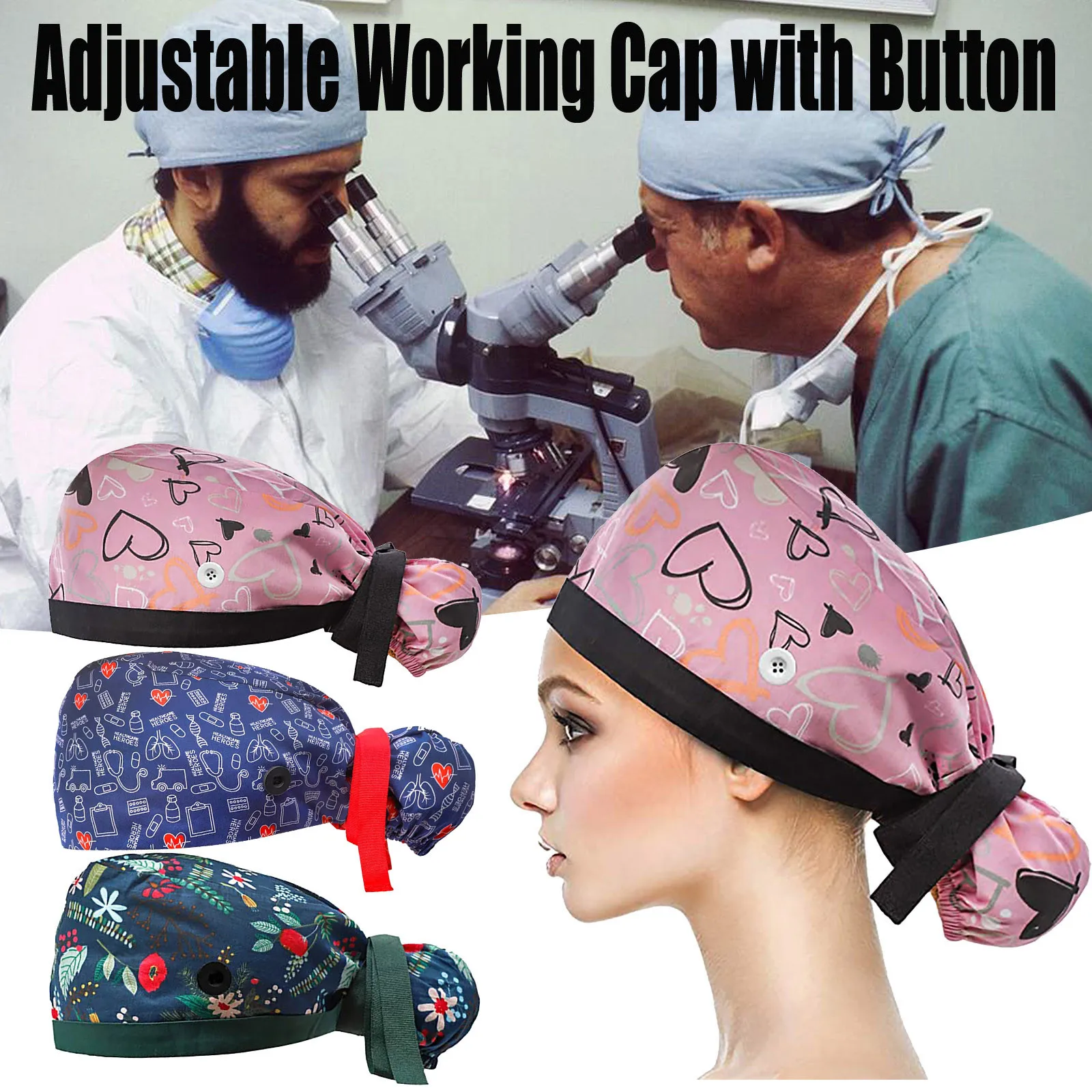 1PC New Scrub Nurse Hat gorros quirurgicos Floral Bouffant Sanitary Cap with Sweatband Cartoon Printing Nursing Caps Scrub Cap
1PC New Scrub Nurse Hat gorros quirurgicos Floral Bouffant Sanitary Cap with Sweatband Cartoon Printing Nursing Caps Scrub Cap