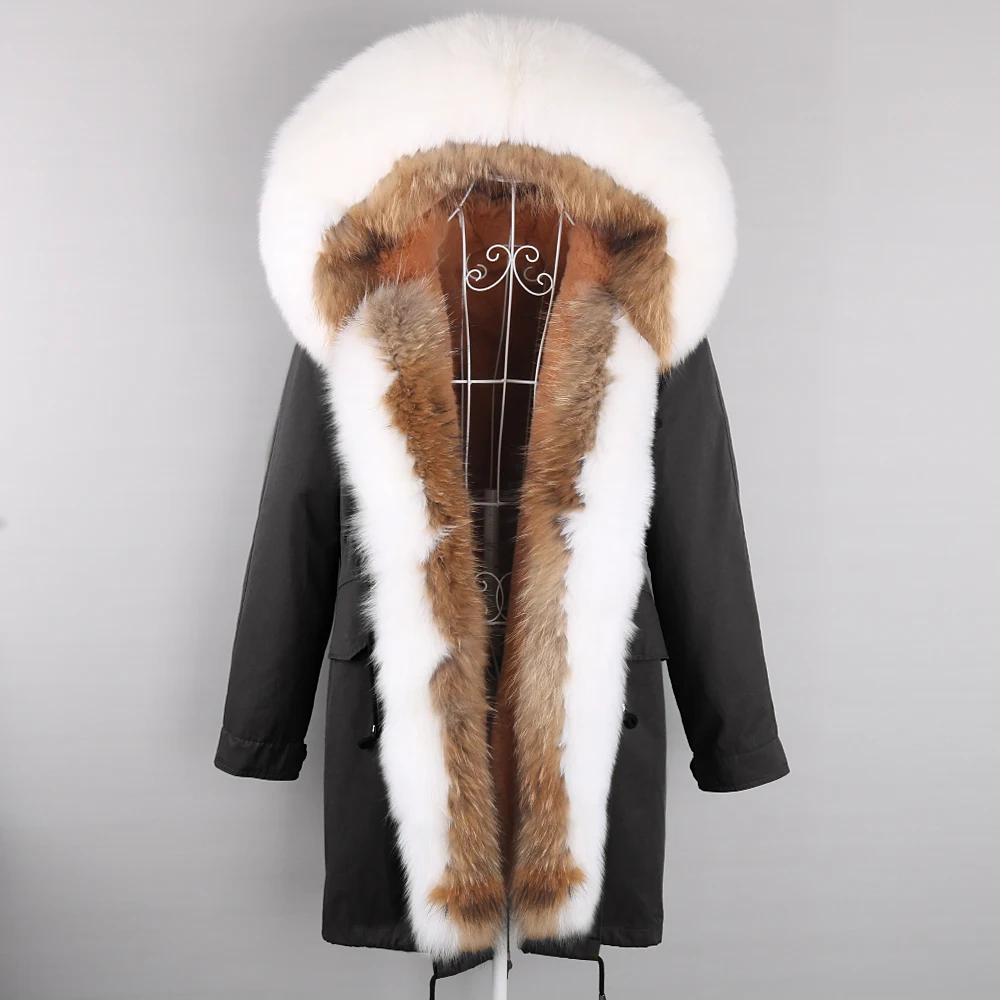 Real Fur Coat Long Jacket Women Winter Natural Fox Fur Collar Thick Warm Streetwear Detachable Waterproof 7XL Oversized Parkas
Real Fur Coat Long Jacket Women Winter Natural Fox Fur Collar Thick Warm Streetwear Detachable Waterproof 7XL Oversized Parkas