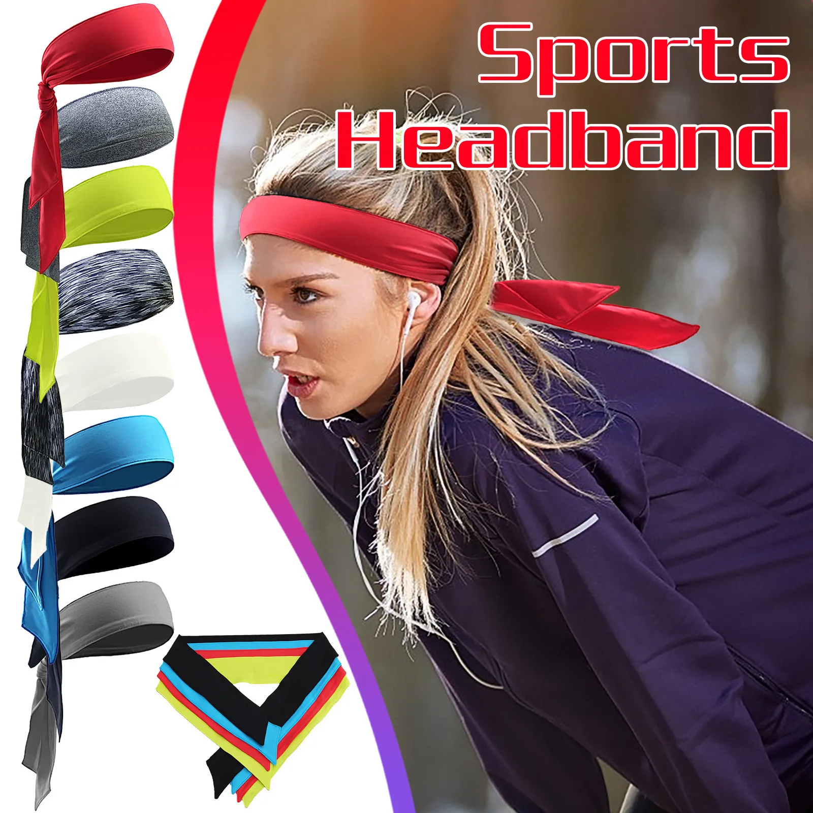 New Sports Headband Moisture Absorption Headband Running Training Tennis Headband bandeau cheveux повязка на голову
New Sports Headband Moisture Absorption Headband Running Training Tennis Headband bandeau cheveux повязка на голову