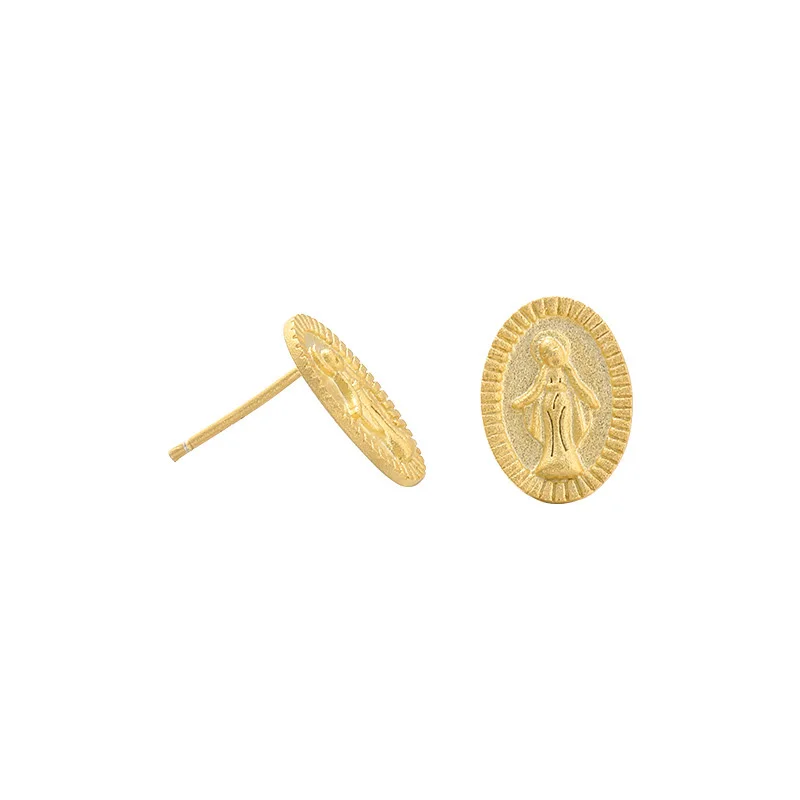 Женские сережки-гвоздики WTLTC с медальоном 925 пробы серебряного цвета | Украшения и