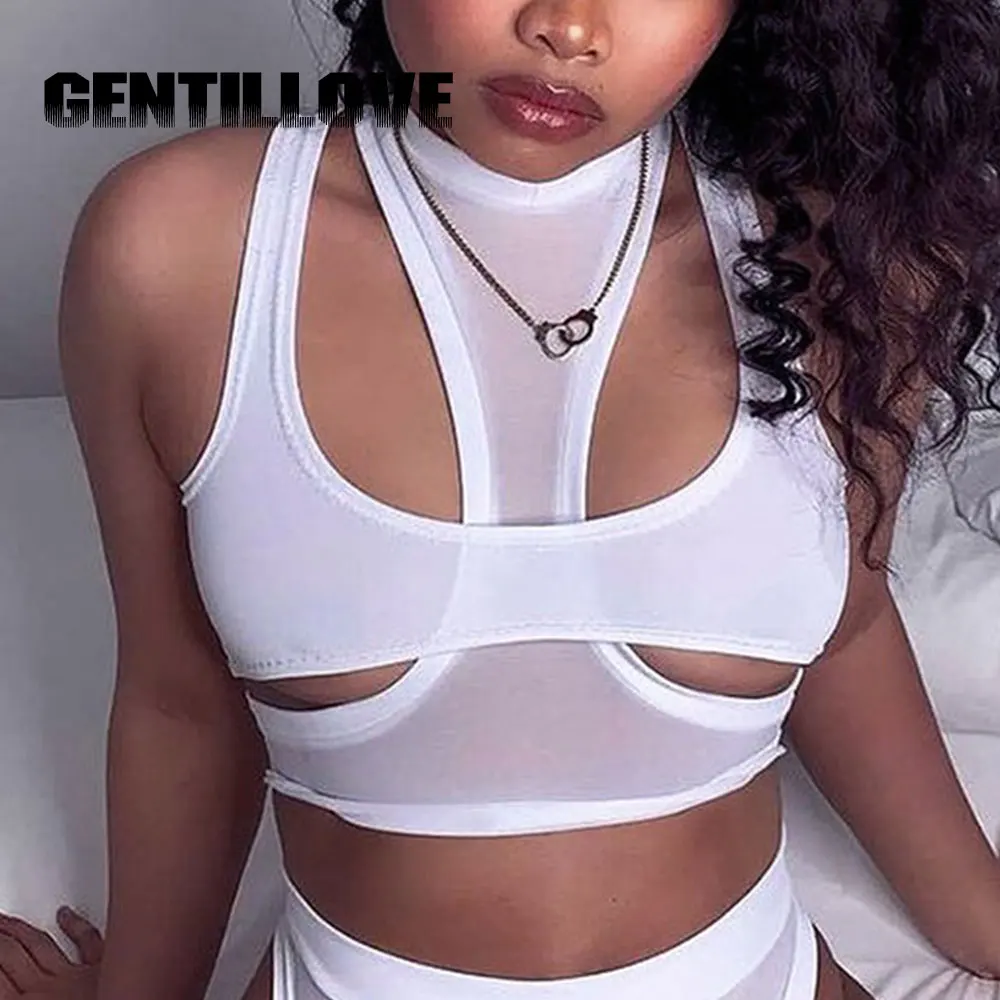 Gentillove Women Gothic Punk Hollow Out Off Shoulder Streetwear Sexy Cut Out Solid Two Piece Set Crop Summer Tank Top Party Club
Gentillove Women Gothic Punk Hollow Out Off Shoulder Streetwear Sexy Cut Out Solid Two Piece Set Crop Summer Tank Top Party Club